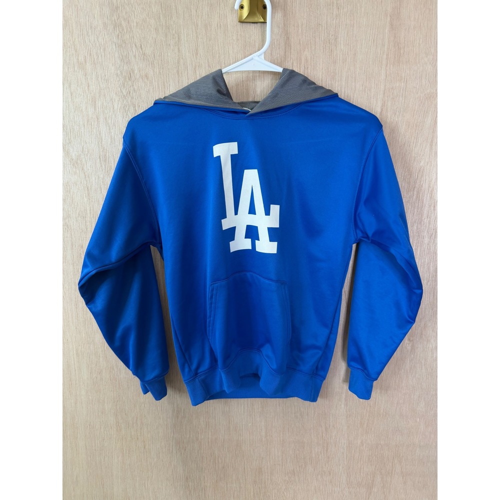 LA Dodgers Kids Blue Hoodie A4 Youth Medium Baseball Sweatshirt Dawley 0